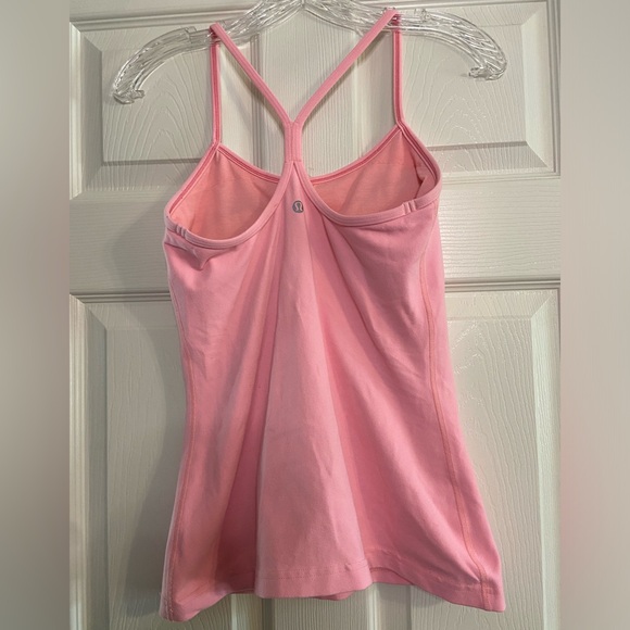 Lululemon Pink  Tank Top Built In Sports Bra Sz 6 - Picture 3 of 3